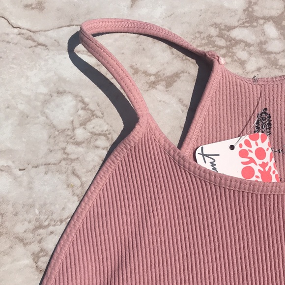 Free People Movement Happiness Runs Crop Tank Top in Soft Pink - Picture 6 of 15